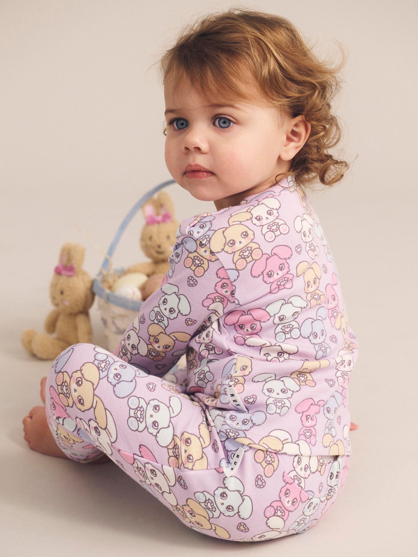 Huxbaby Gem Bunny Sleep Set and Friend Orchid