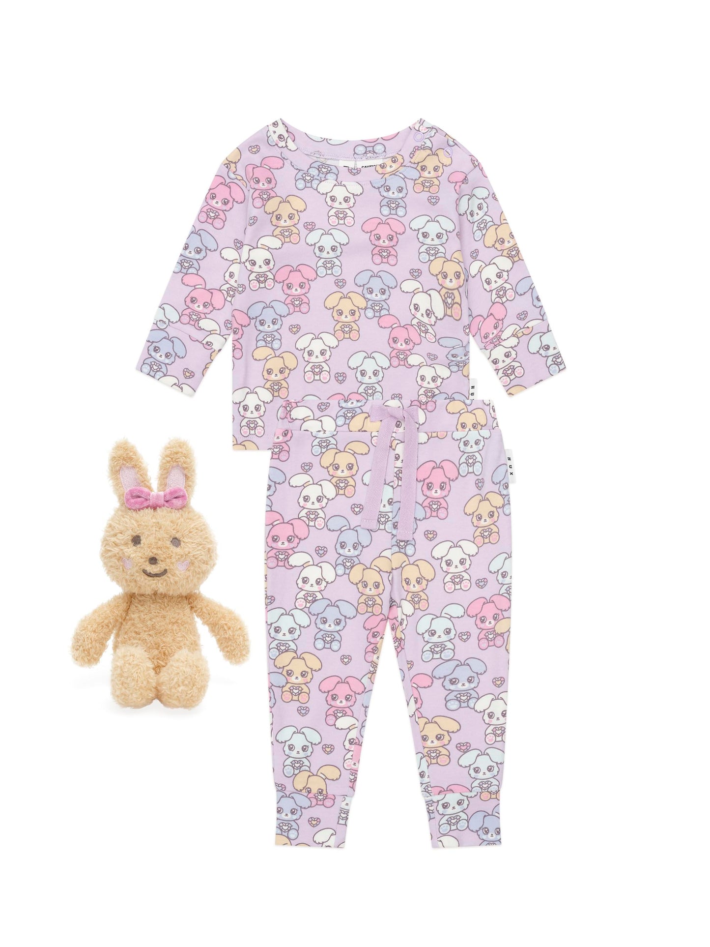 Huxbaby Gem Bunny Sleep Set and Friend Orchid