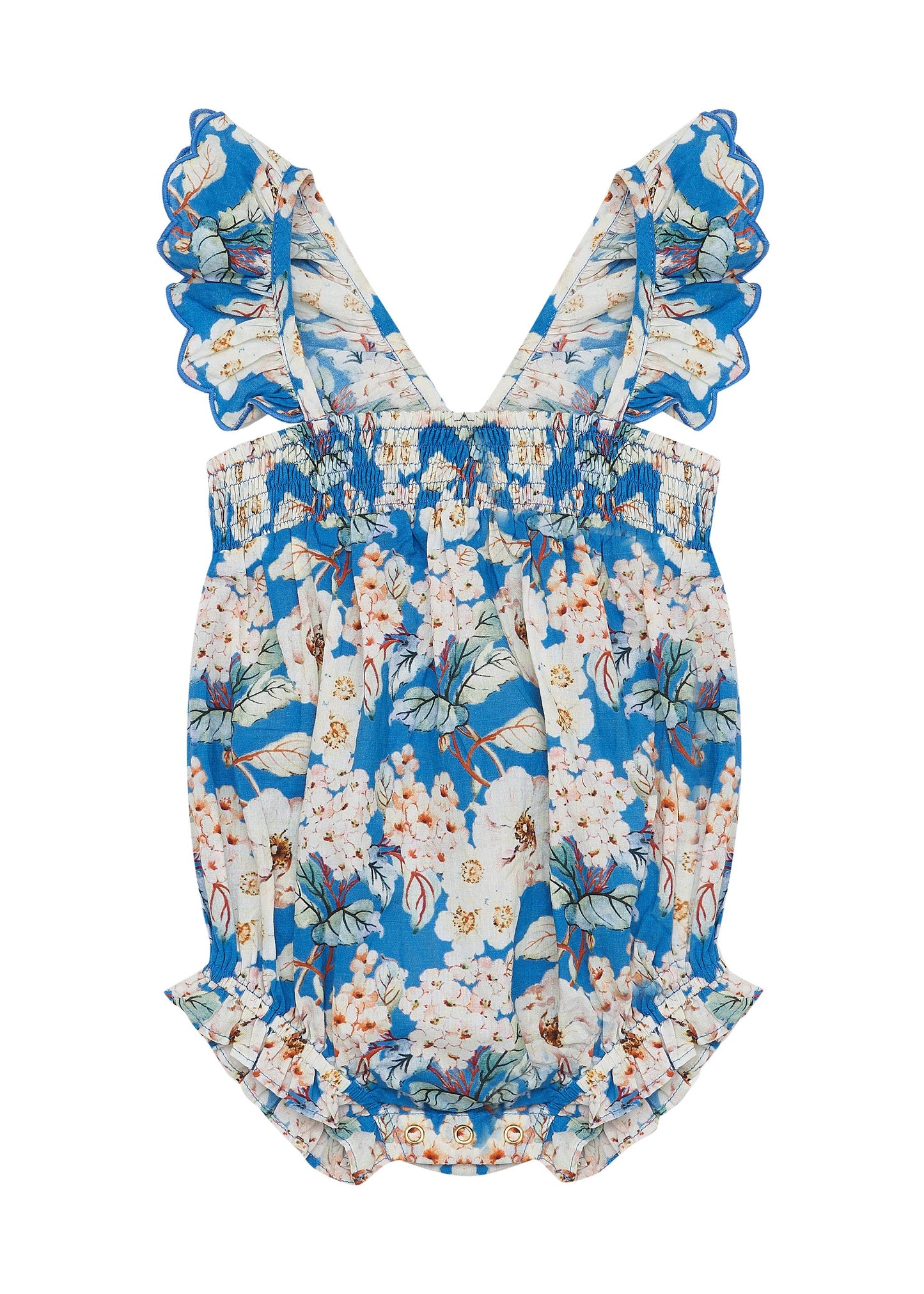 Bella and Lace Honey Blue Romper Moroccan Blue