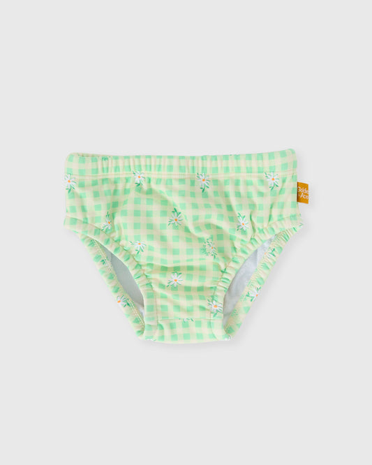 Goldie + Ace Gingham Daisy Swim Nappy