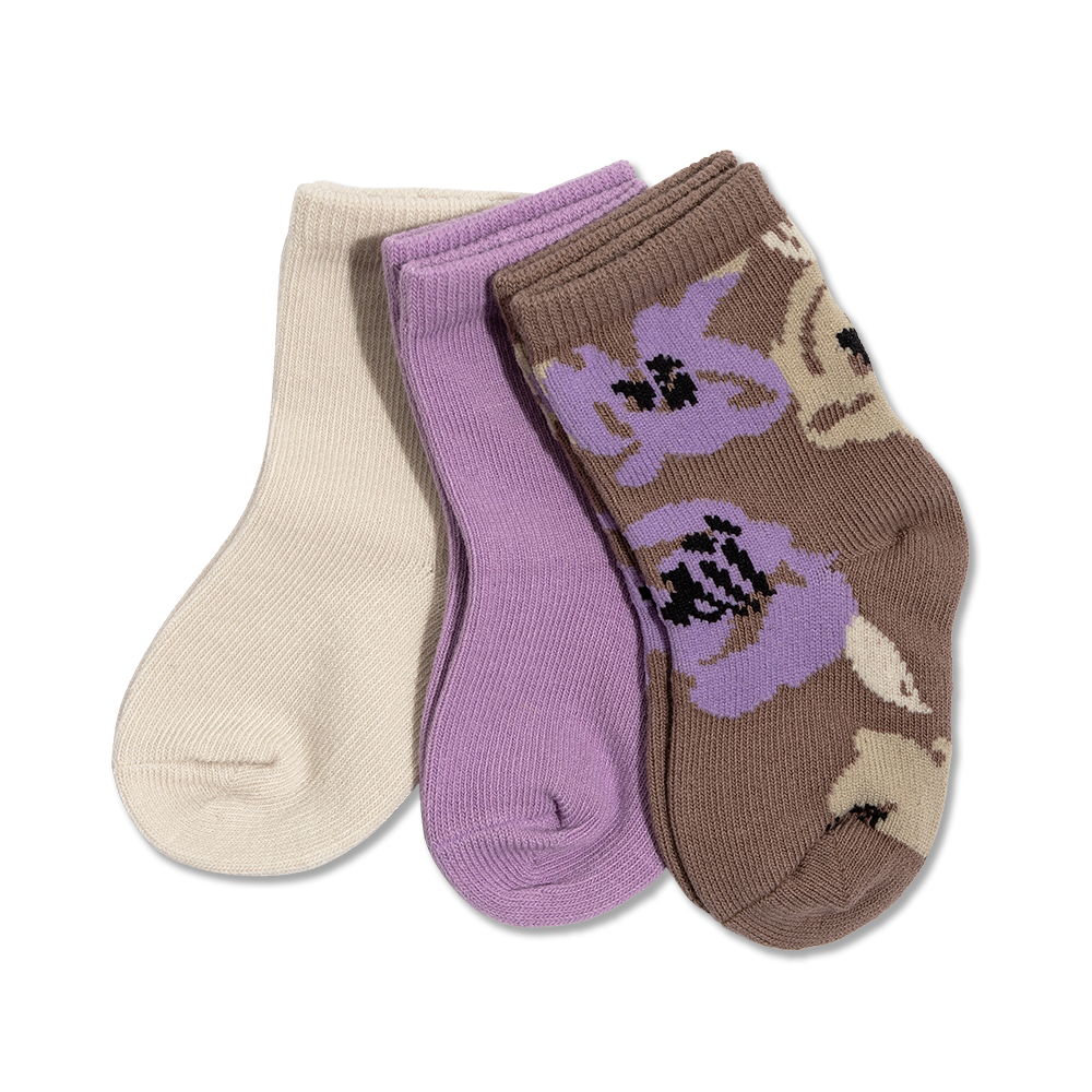 Grown 3 Pack Socks Abstract Rosie