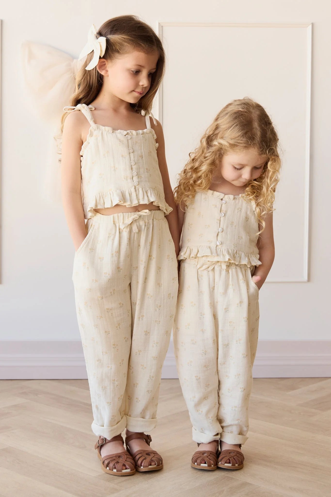 Jamie Kay Organic Cotton Muslin Cordelia Pant - Pauline Chamomile