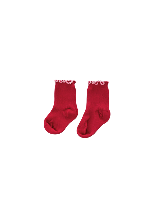 Ziggy Lou Socks Scarlet