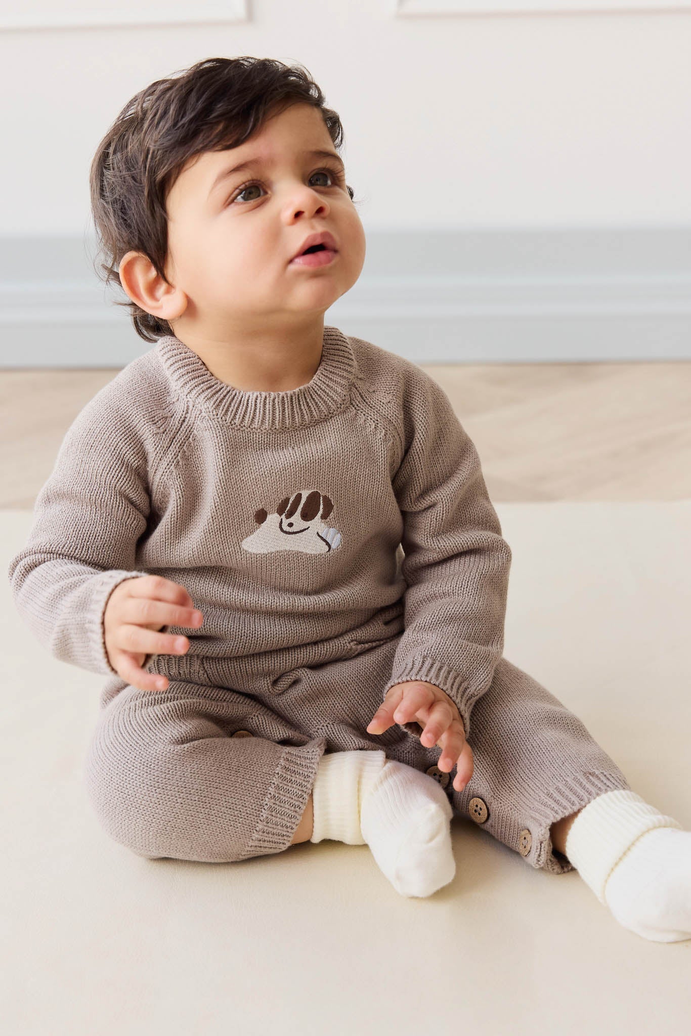 Jamie Kay Theo Knit Onepiece Tweed Sasha Puppy