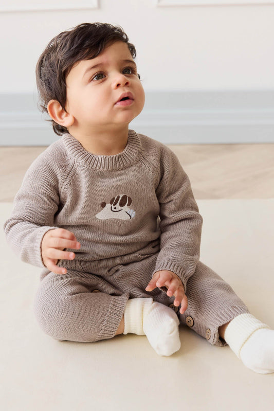 Jamie Kay Theo Knit Onepiece Tweed Sasha Puppy