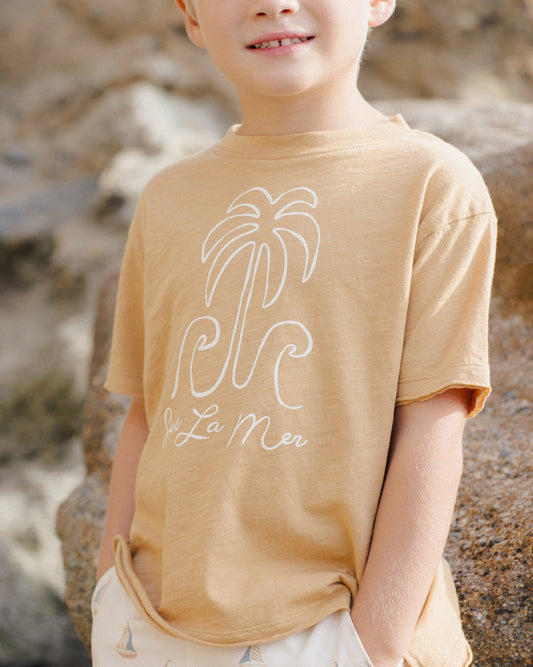 Rylee + Cru Raw Edge Tee Sur La Mer Marigold