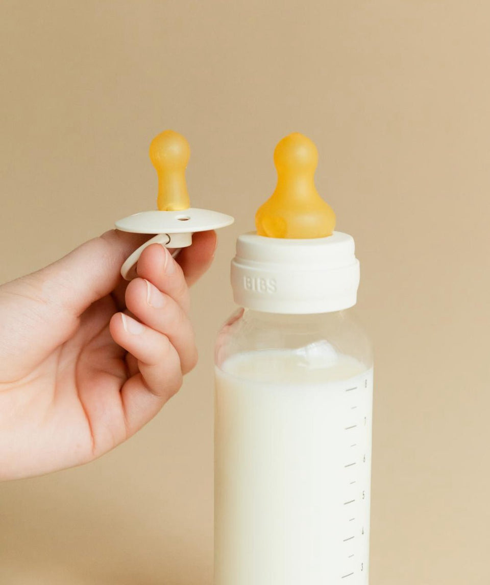 BIBS Dummies 150ml BPA free Plastic Bottle Set Ivory