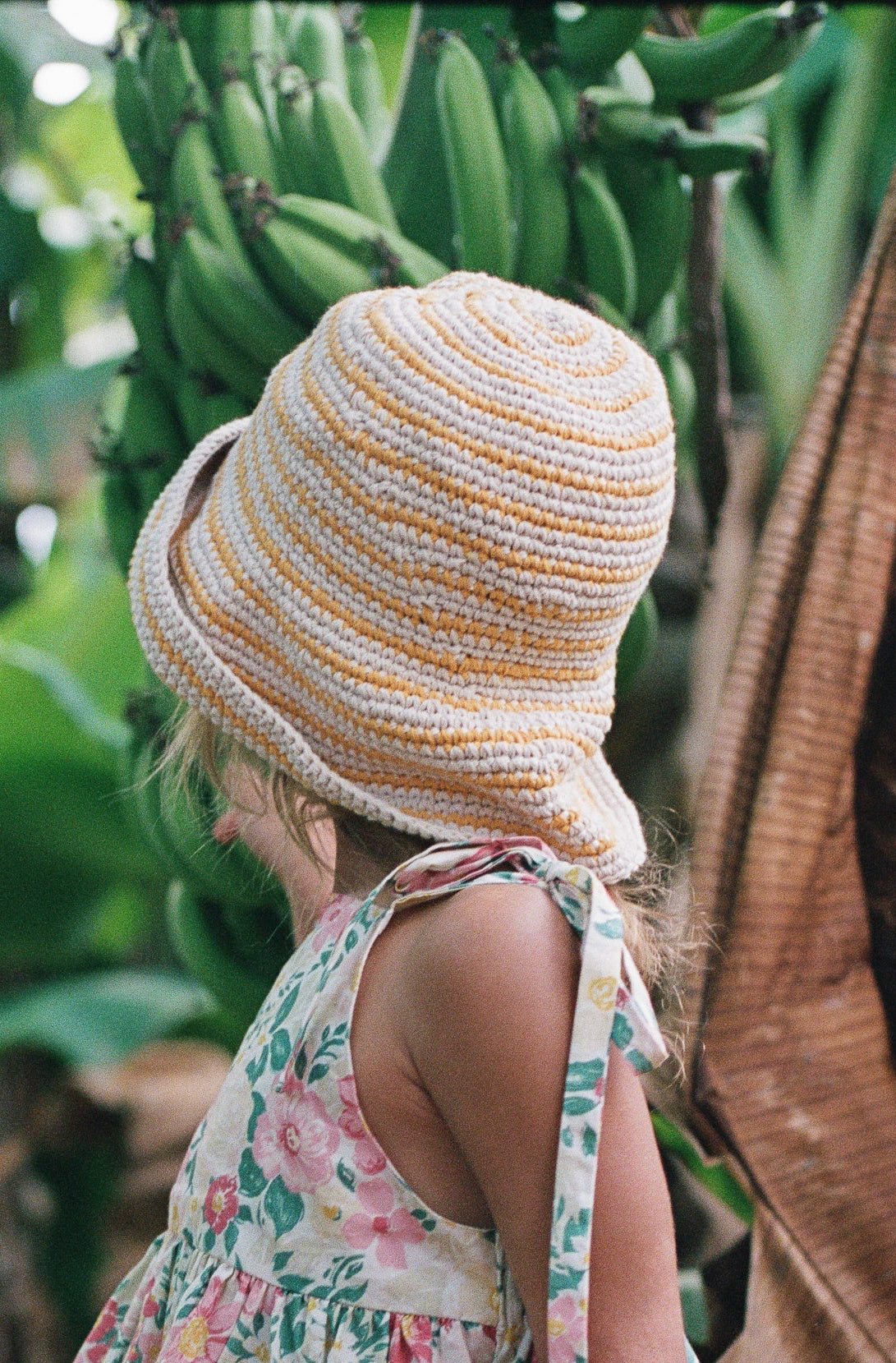 Illoura The Label Crochet Hat Mango Stripe