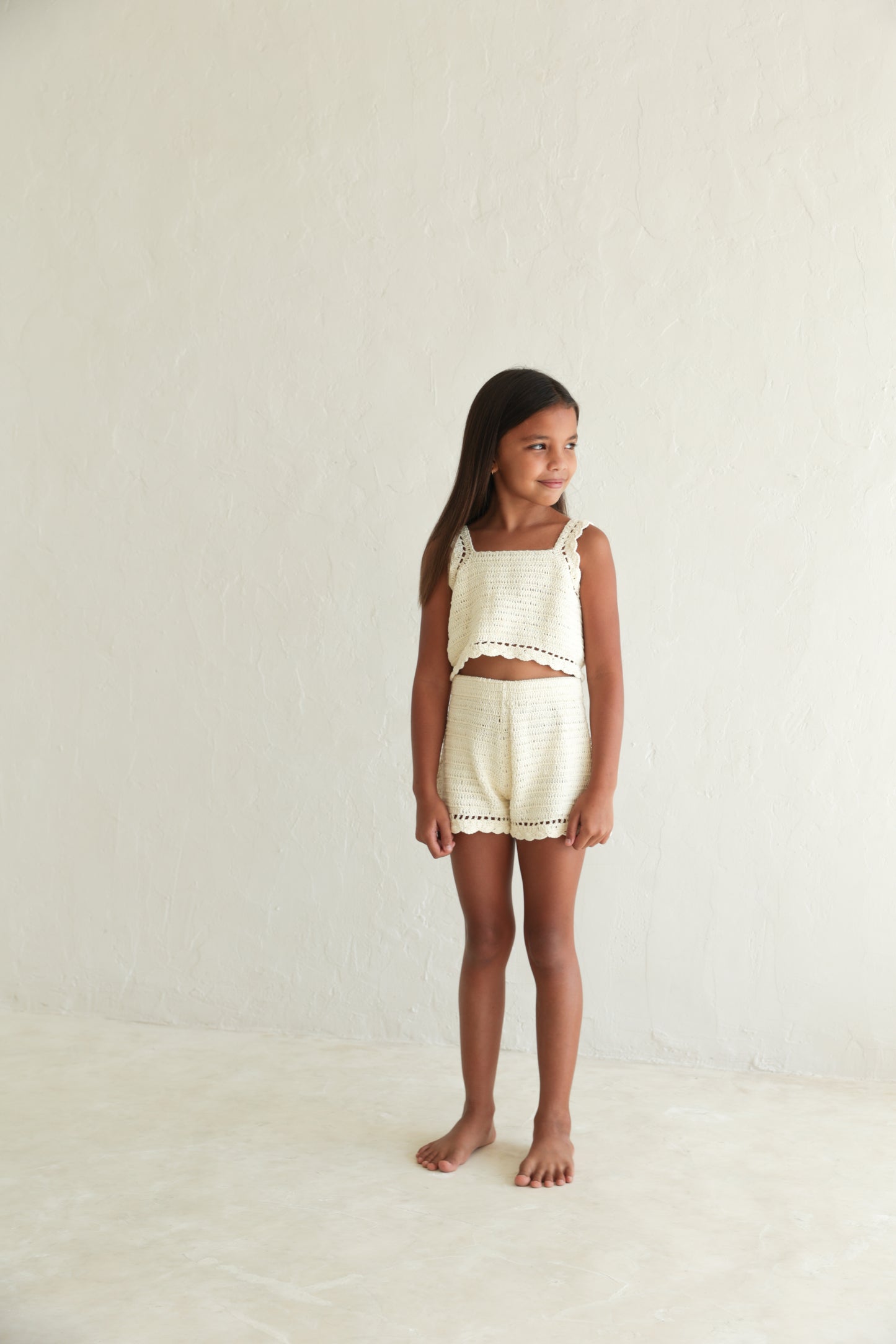 Illoura The Label Crochet Shorts Natural
