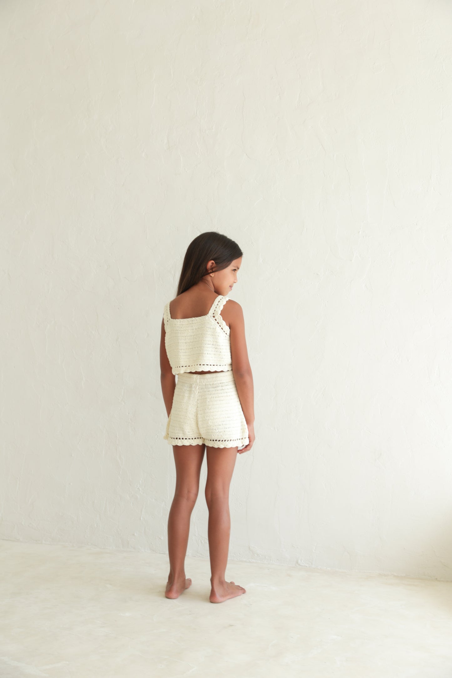 Illoura The Label Crochet Shorts Natural