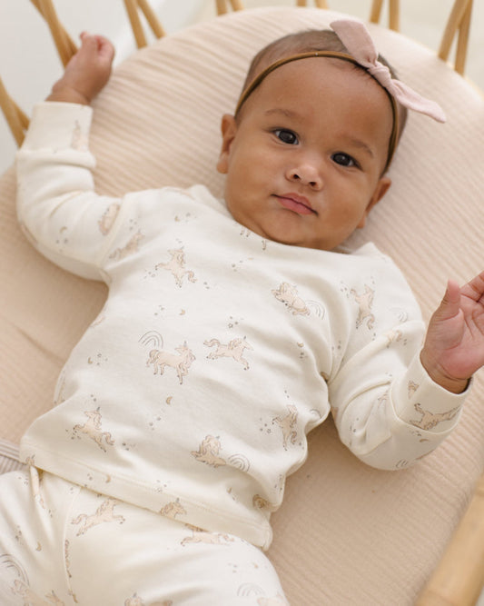 Quincy Mae Jersey Pajama Set Unicorns