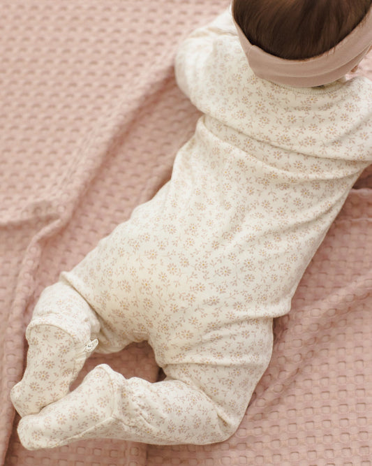 Quincy Mae Zip Long Sleeve Sleeper Footie Ditsy