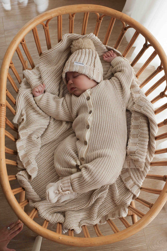 Freckles The Label Chunky Full Romper Oat