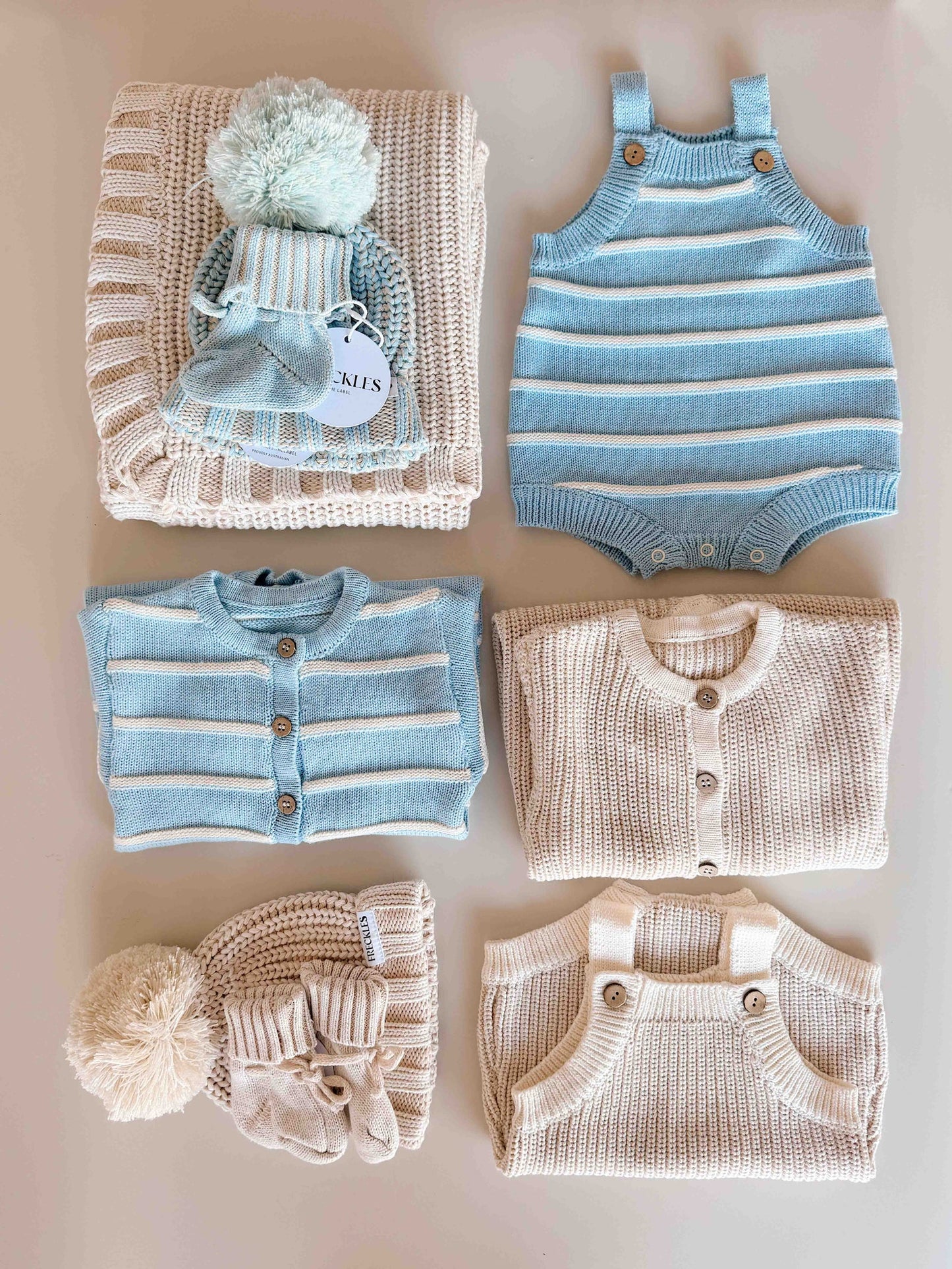 Freckles The Label Raised Stripe Full Romper Arctic