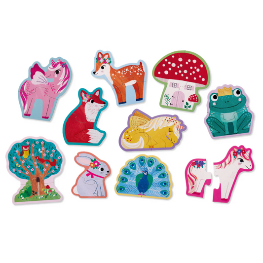Crocodile Creek Let's Begin Puzzle 2 pc Unicorn (Box)