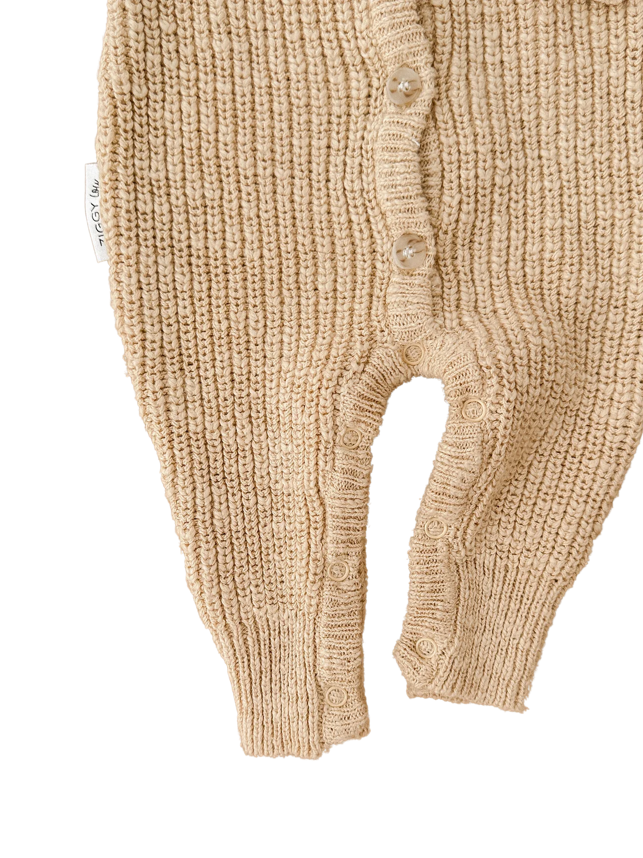 Ziggy Lou Classic Knit Romper Wheat