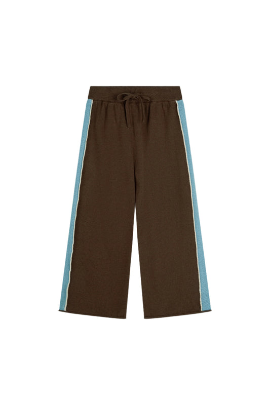 Illoura The Label Lightweight Knit Pants Choc Contrast