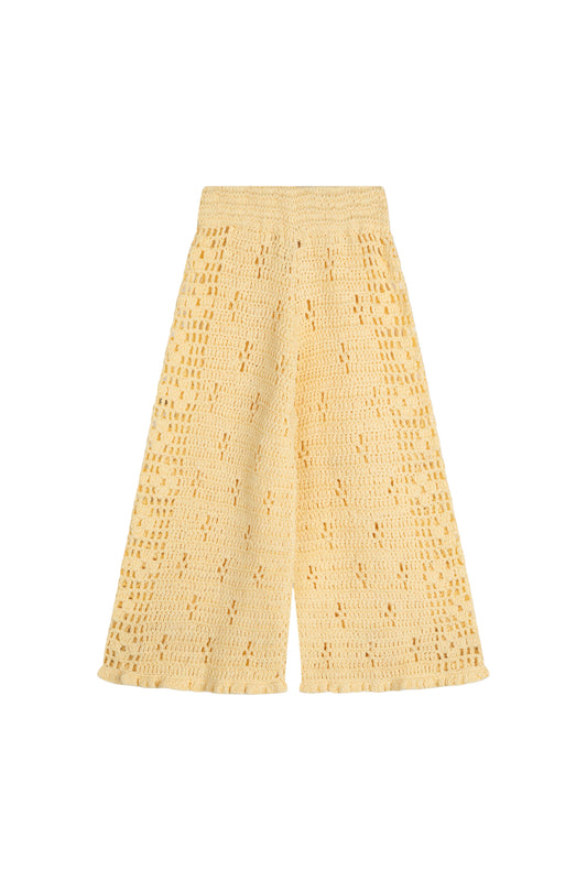 Illoura The Label Filet Crochet Pants Butter