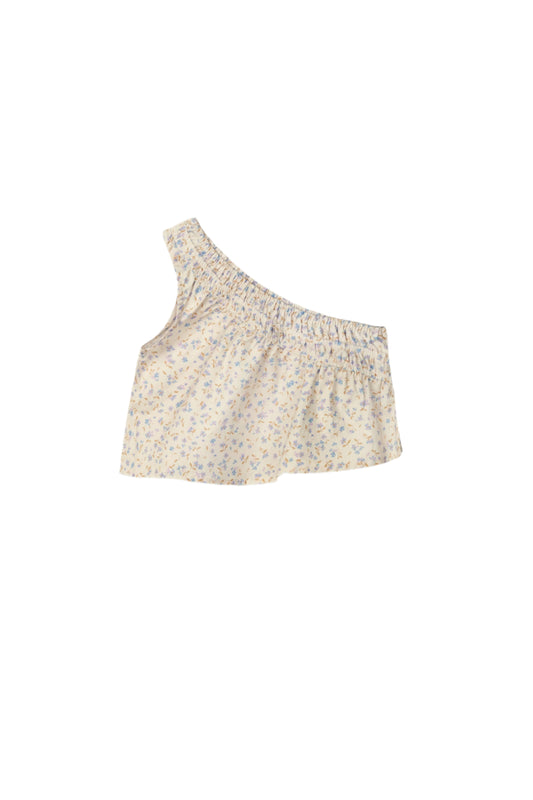 Illoura The Label Kirra Top Indigo Bloom Print