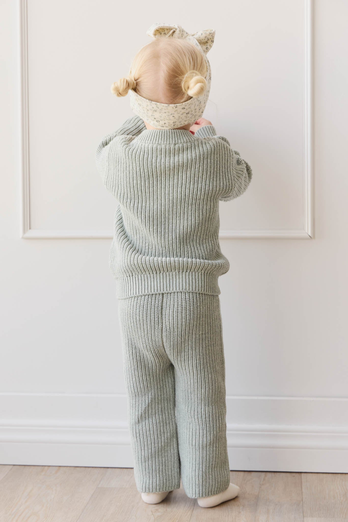 Jamie Kay Mogan Knitted Pant Mist Fleck