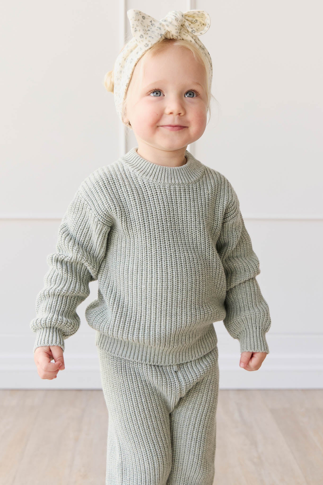 Jamie Kay Mogan Knitted Pant Mist Fleck