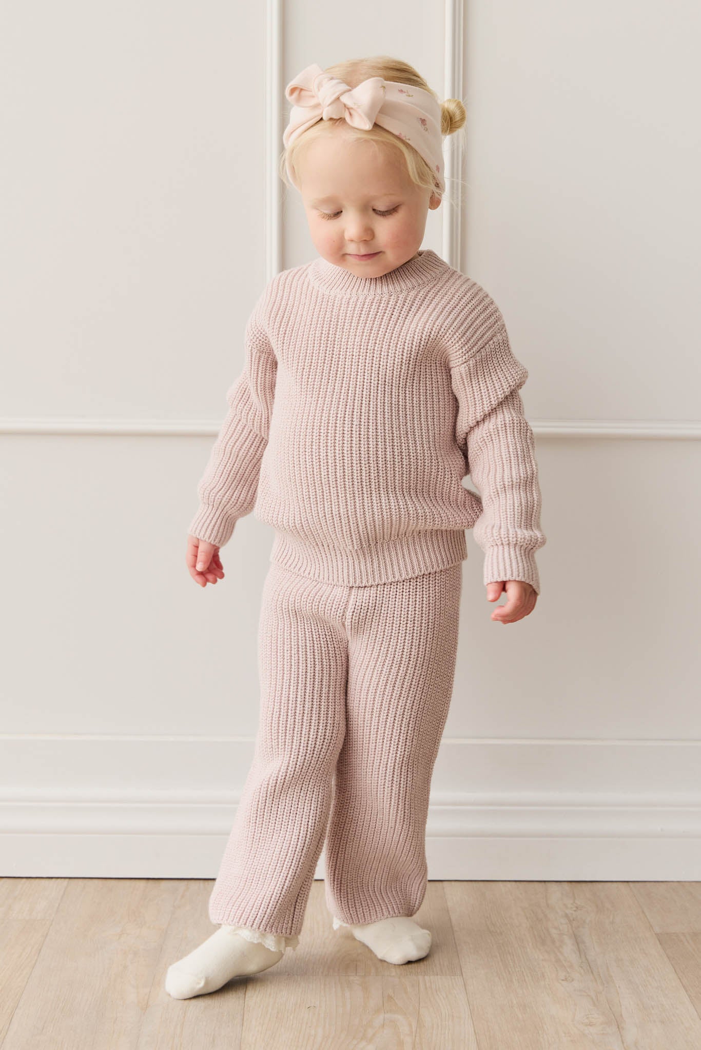 Jamie Kay Mogan Knitted Pant Pastel Marle