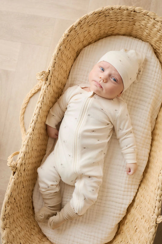 Jamie Kay Organic Cotton Reese Zip Onepiece - Bumblebee