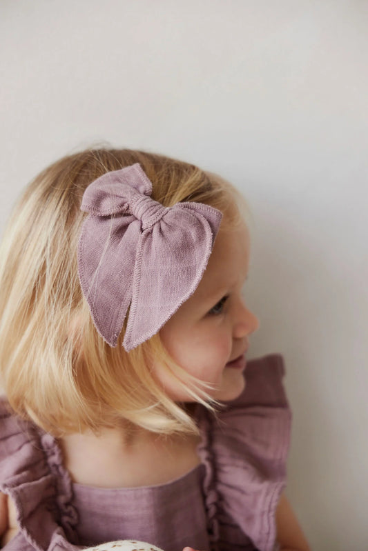 Jamie Kay Organic Cotton Muslin Bow Berry Tea