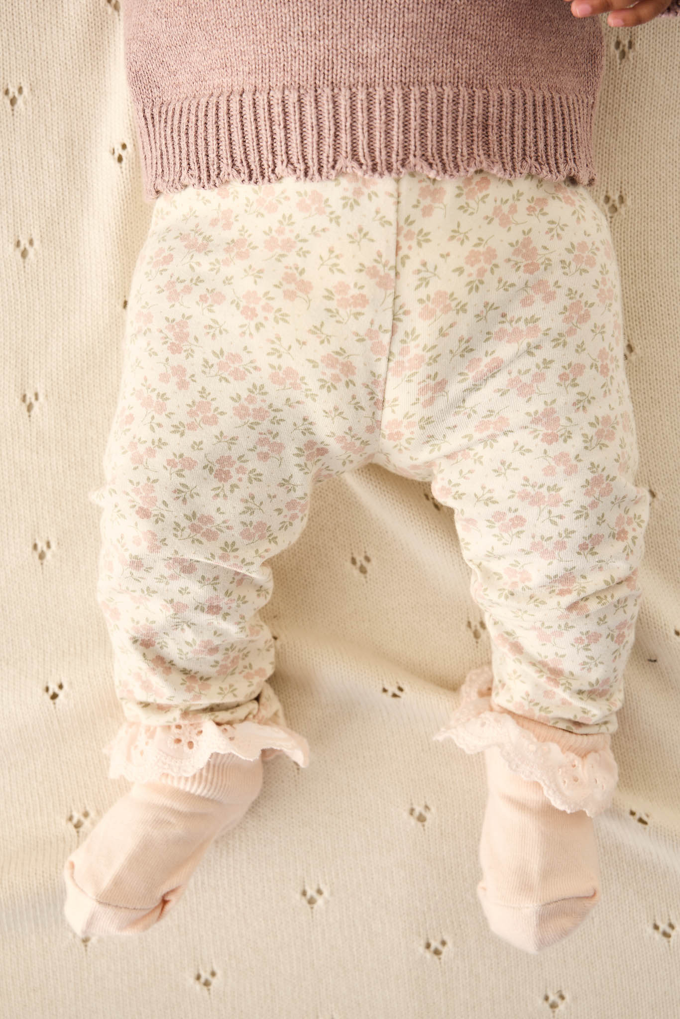 Jamie Kay Organic Cotton Everyday Legging Rosalie Floral Mauve
