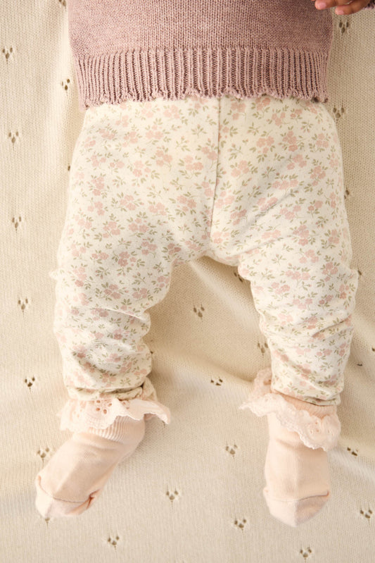 Jamie Kay Organic Cotton Everyday Legging Rosalie Floral Mauve