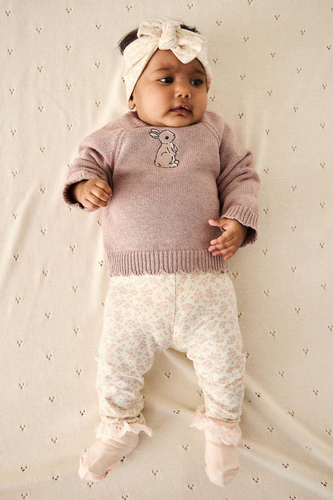 Jamie Kay Organic Cotton Everyday Legging Rosalie Floral Mauve