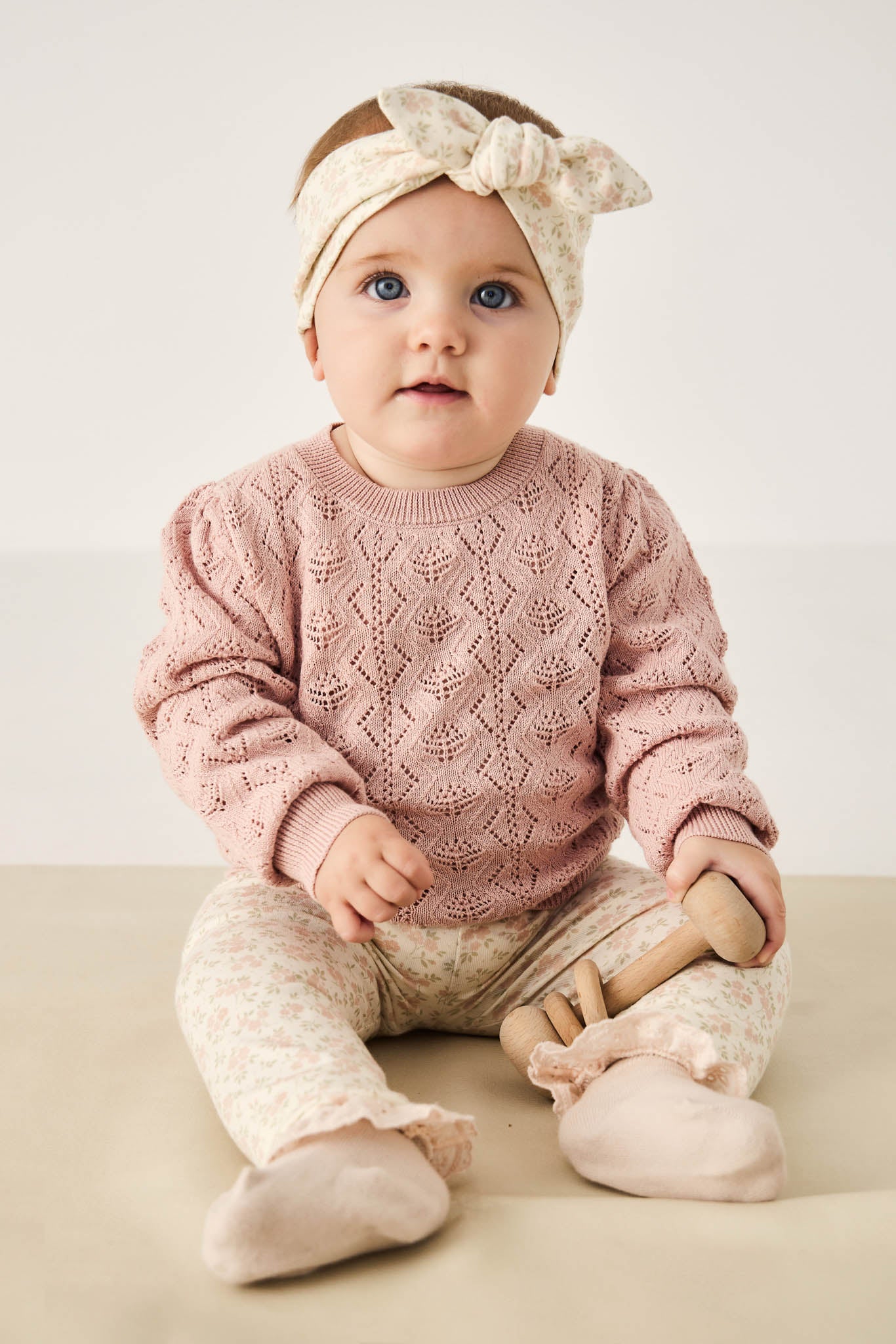 Jamie Kay Organic Cotton Everyday Legging Rosalie Floral Mauve
