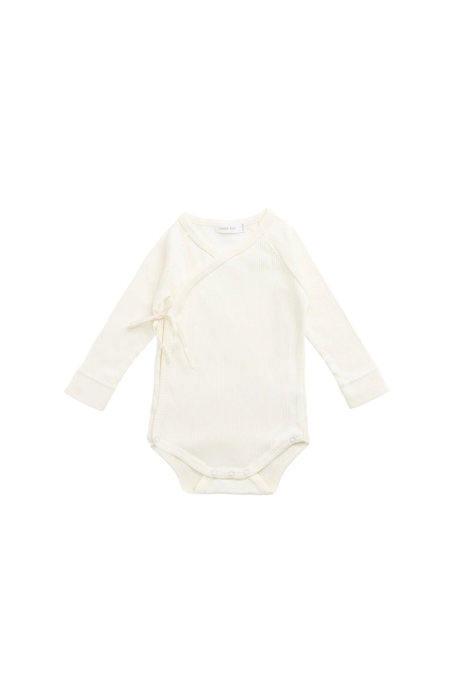 Jamie Kay Organic Cotton Modal Marina Long Sleeve Bodysuit Parchment