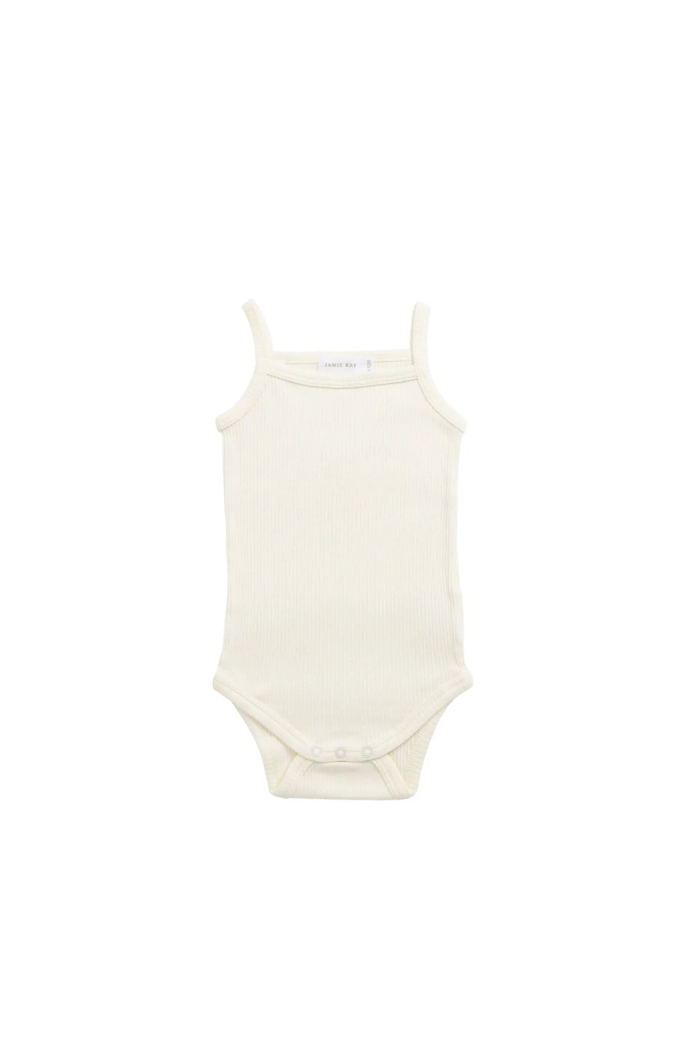 Jamie Kay Organic Cotton Modal Singlet Bodysuit Parchment