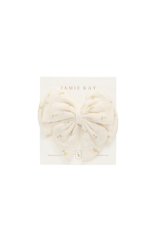 Jamie Kay Organic Cotton Muslin Annalise Bow Vintage Ditsy