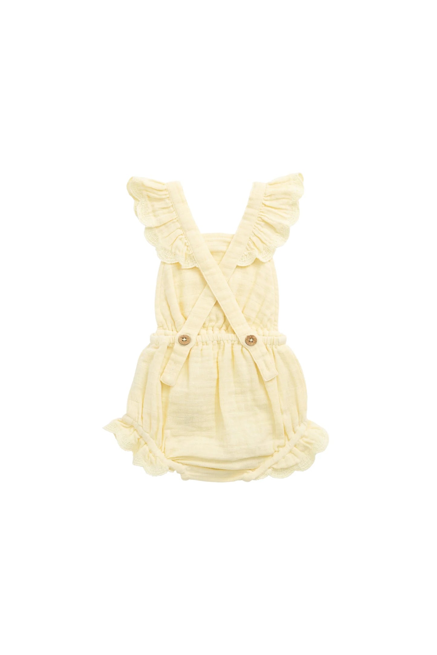 Jamie Kay Organic Cotton Muslin Luciana Playsuit Sunshine