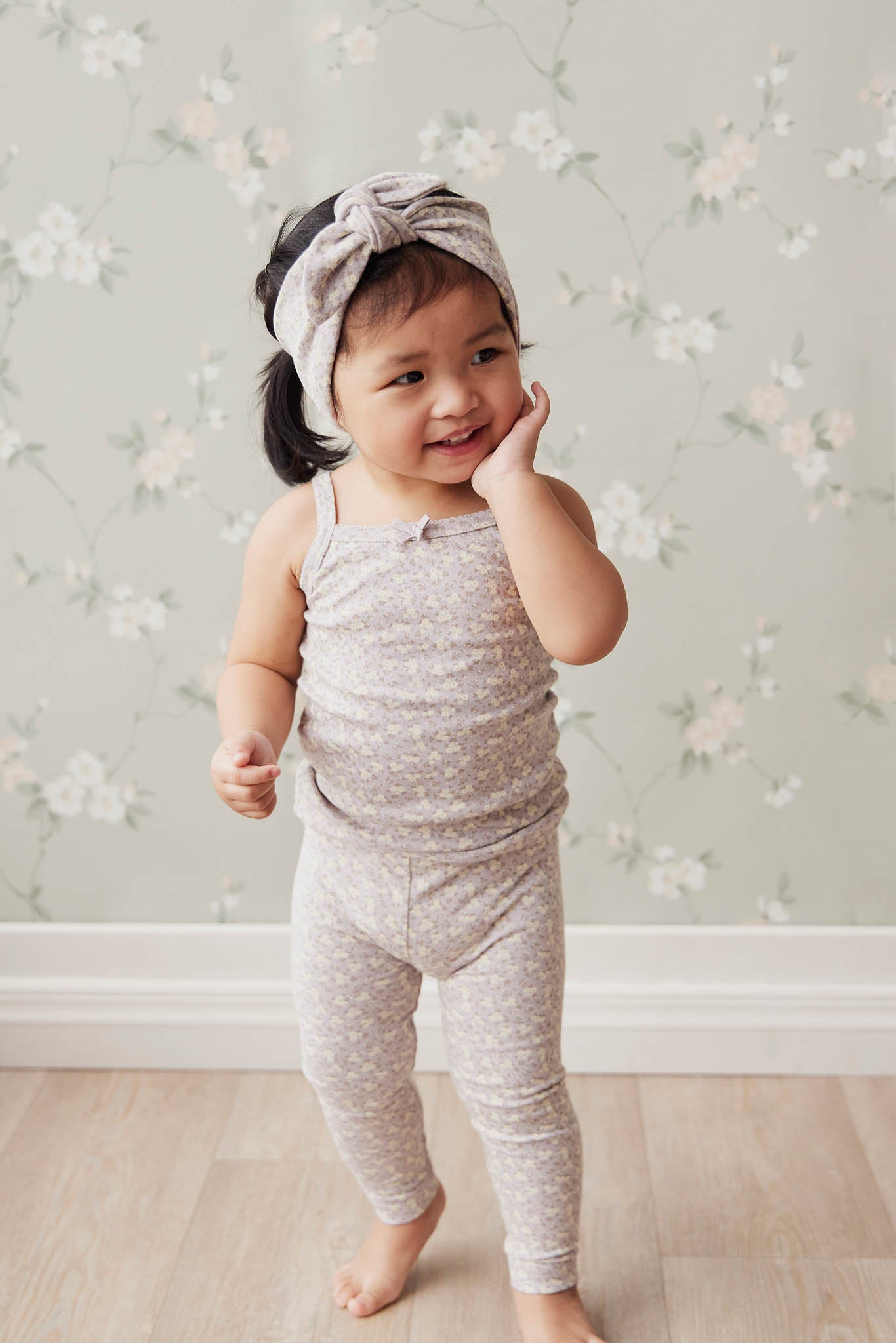 Jamie Kay Organic Cotton Singlet Rosalie Field Raindrop