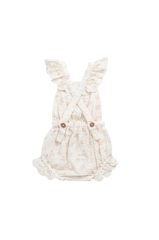 Jamie Kay Organic Cotton Muslin Luciana Playsuit Emelia Pink