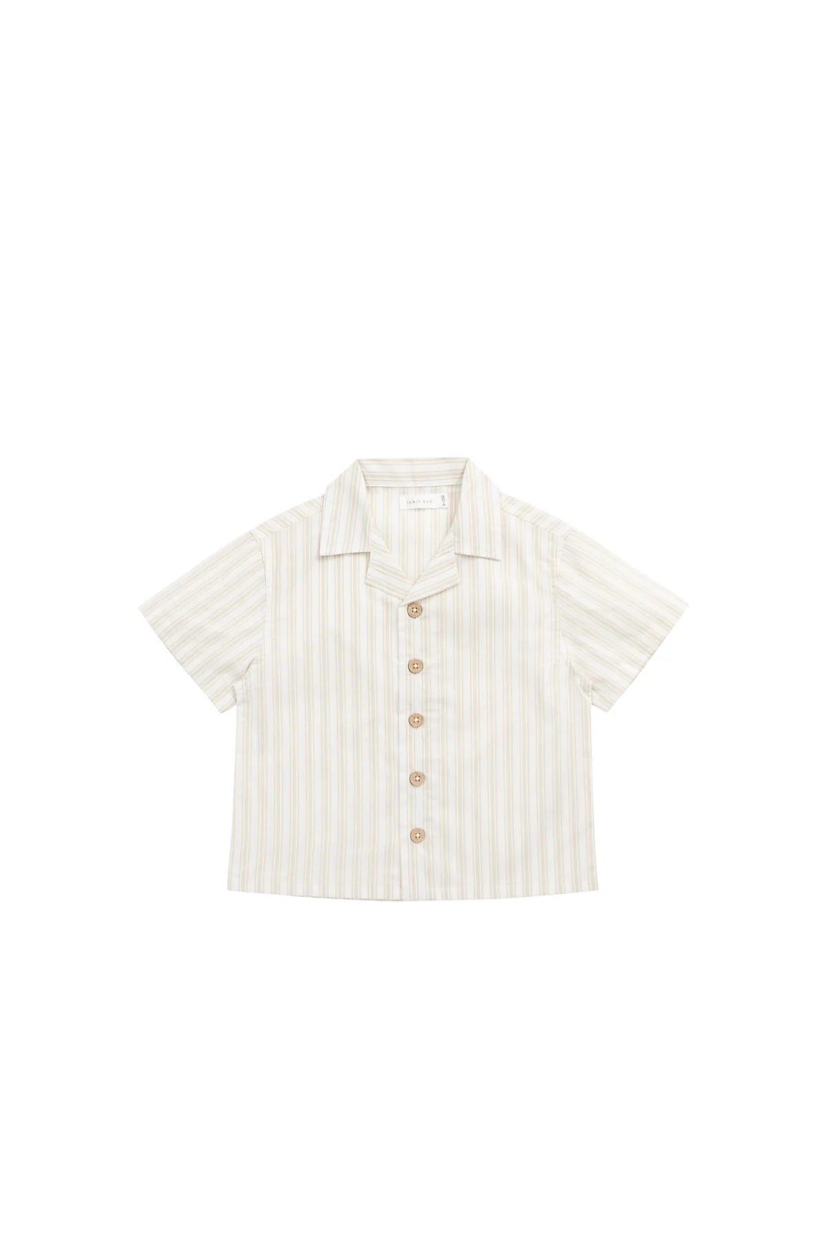 Jamie Kay Organic Cotton Silas Shirt Variegated Stripe Foam