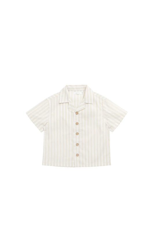Jamie Kay Organic Cotton Silas Shirt Variegated Stripe Foam