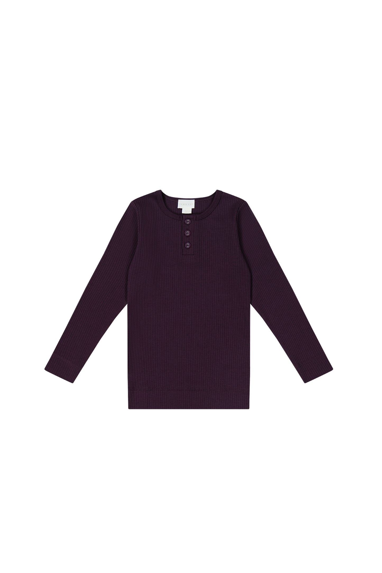 Jamie Kay Organic Cotton Modal Long Sleeve Henley Fig