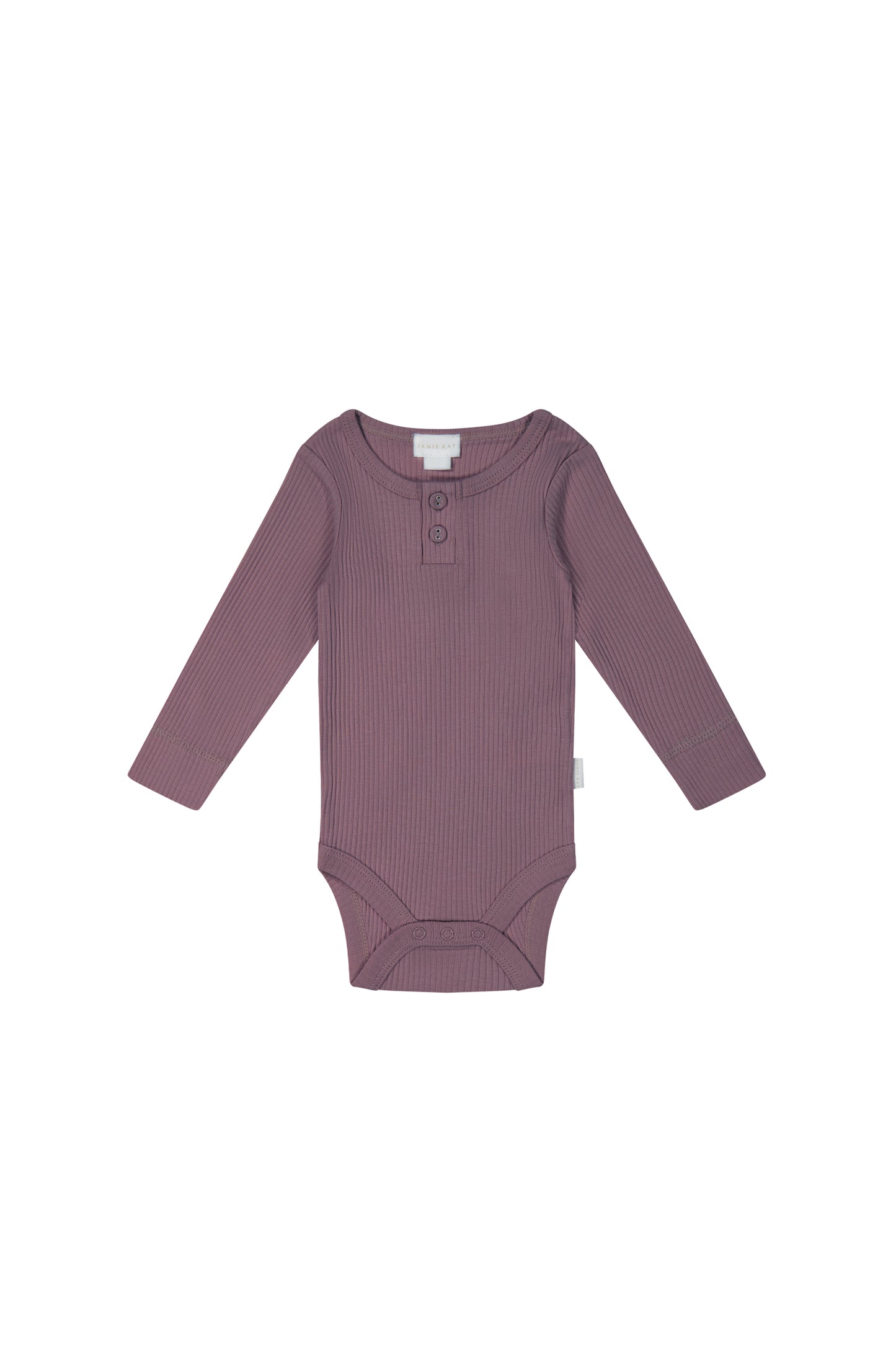 Jamie Kay Organic Cotton Modal Long Sleeve Bodysuit Mauve