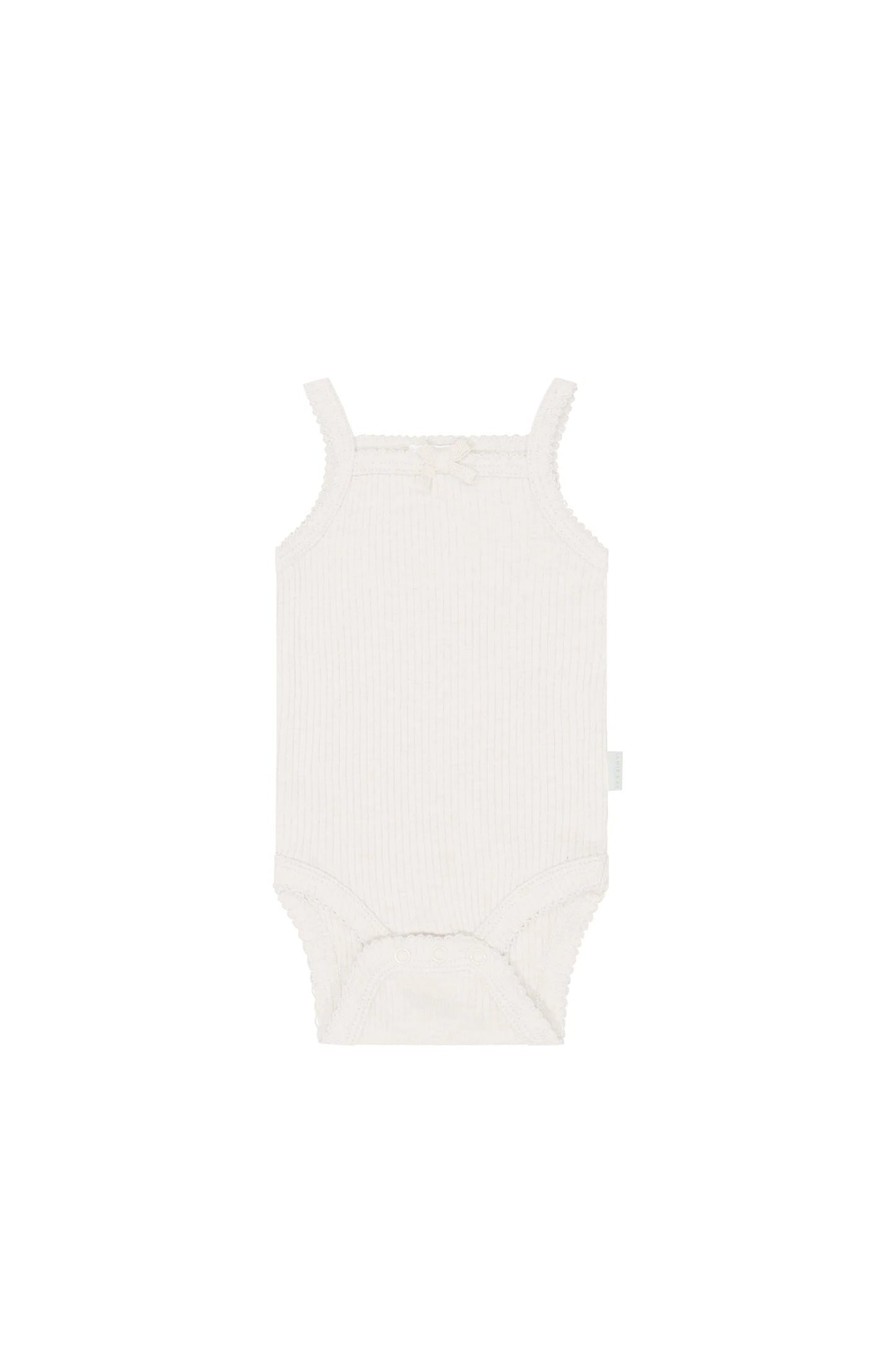 Jamie Kay Organic Cotton Modal Singlet Bodysuit Icing Marle