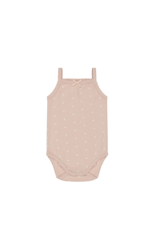 Jamie Kay Organic Cotton Bridget Singlet Bodysuit Mon Amour Rose