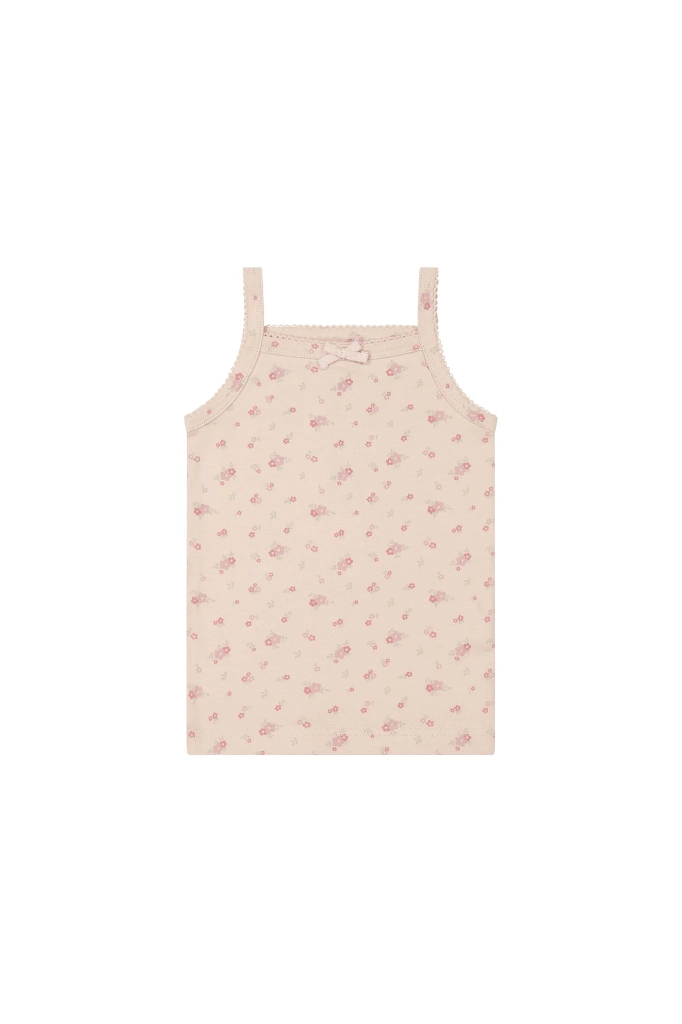 Jamie Kay Organic Cotton Singlet Cindy Whisper Pink