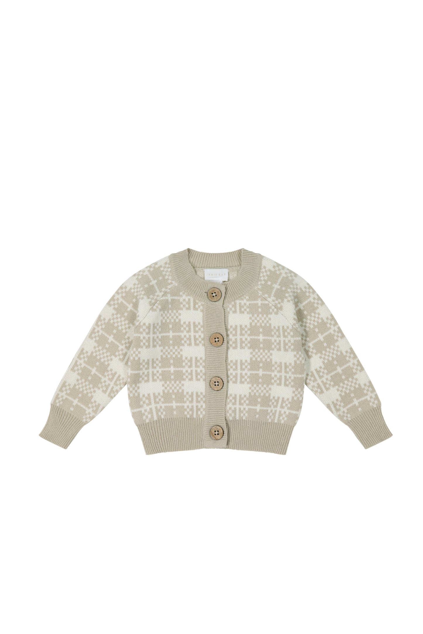 Jamie Kay Marlo Knitted Cardigan Marlo Check Jacquard