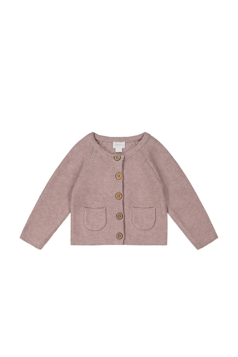 Jamie Kay Simple Cardigan Dusty Lilac Marle