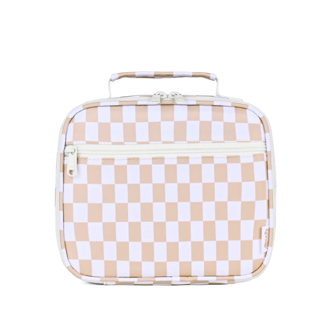 Kinnder Mini Insulated Lunch Bag Caramel Check