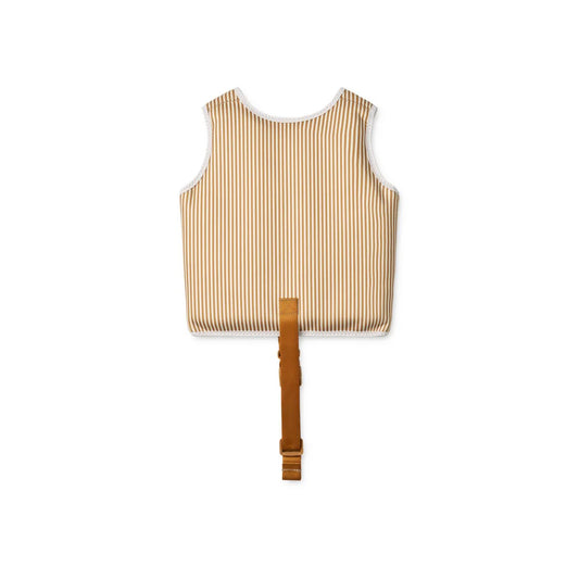 Liewood Dove Swim Vest Stripe Sandy Golden Caramel