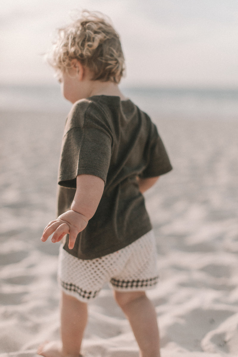 Grown Hand Crochet Shorts Coconut